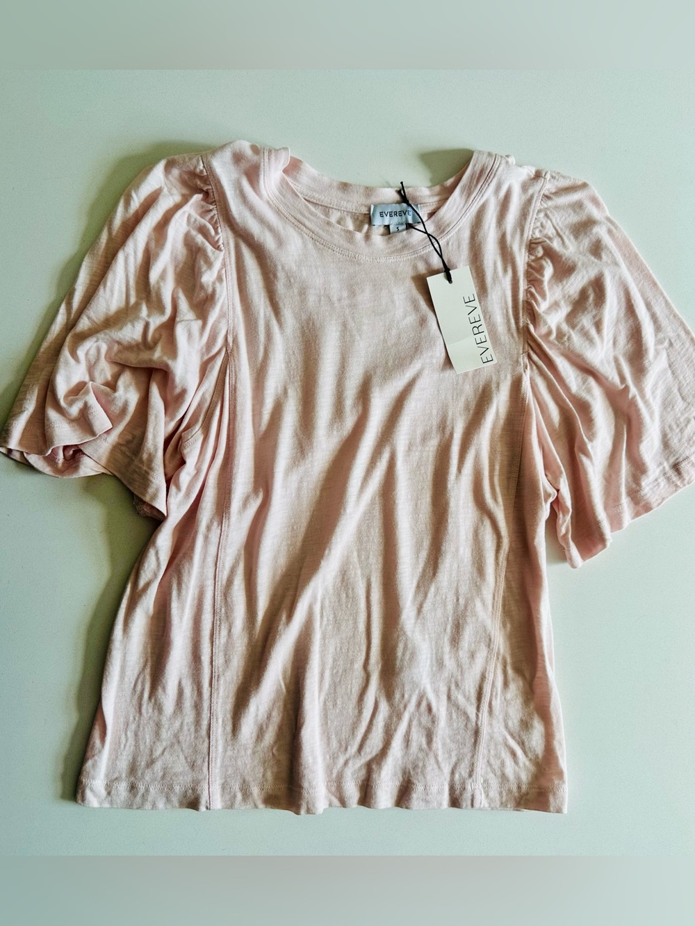 Evereve Hayes Top // Flowy  Sleeve Tee - Light Pink // Size Small - New w/ tags!